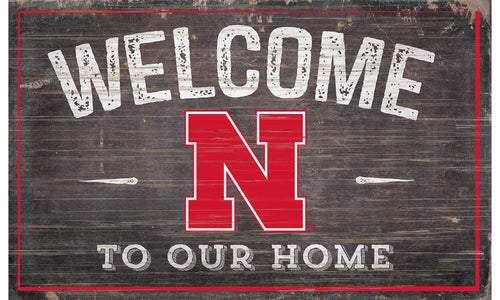 Nebraska Cornhuskers 0913-11x19 inch Welcome Sign