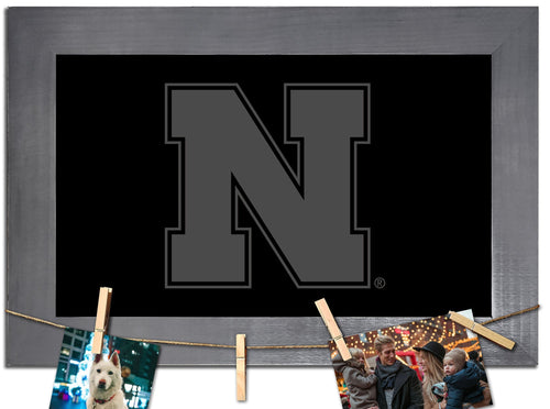 Nebraska Cornhuskers 1016-Blank Chalkboard with frame & clothespins