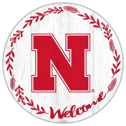 Nebraska Cornhuskers 1019-Welcome 12in Circle