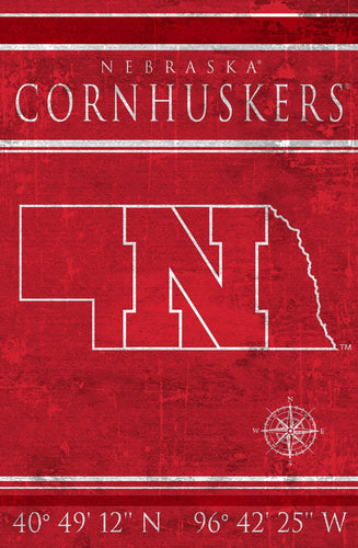 Nebraska Cornhuskers 1038-Coordinates 17x26