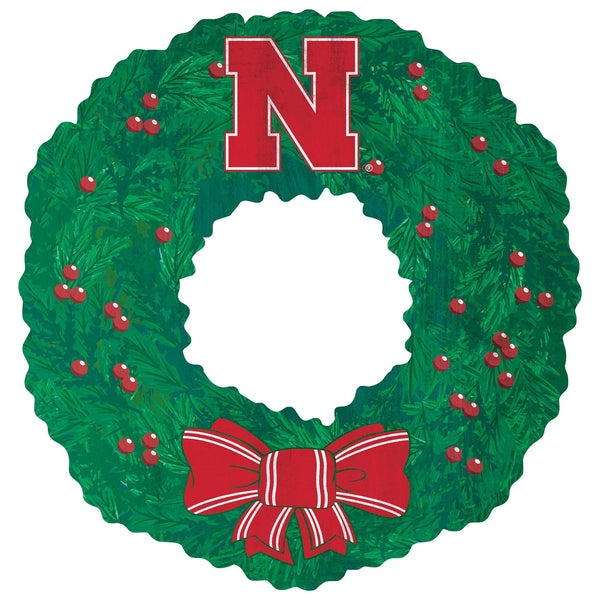 Nebraska Cornhuskers 1048-Team Wreath 16in
