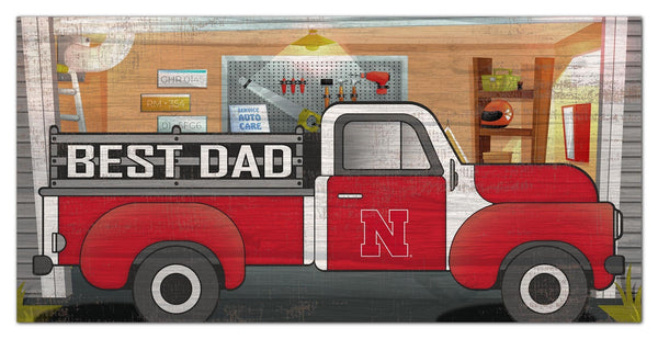 Nebraska Cornhuskers 1078-6X12 Best Dad truck sign