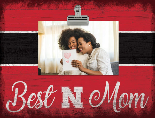 Nebraska Cornhuskers 2017-Best Mom Clip Frame