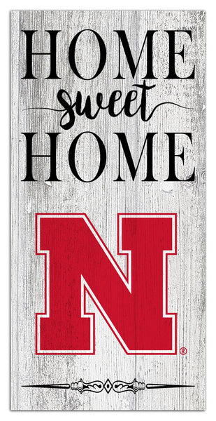 Nebraska Cornhuskers 2025-6X12 Whitewashed Home Sweet Home Sign