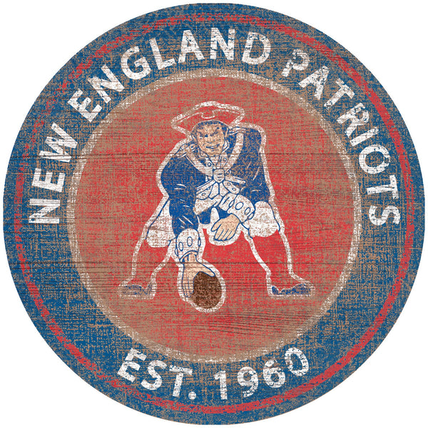 New England Patriots 0744-Heritage Logo Round