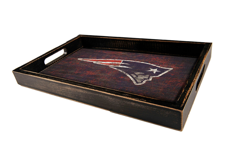 New England Patriots 0760-Distressed Tray w/ Team Color