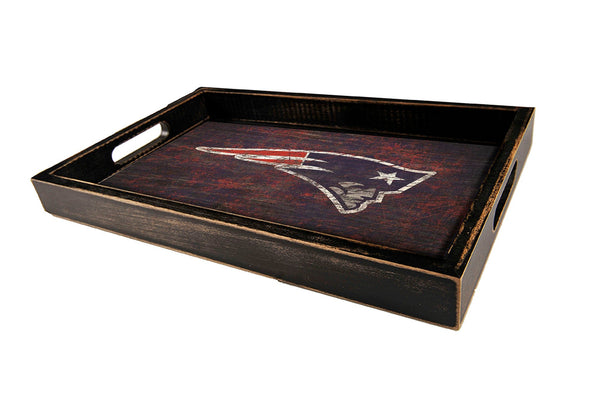 New England Patriots 0760-Distressed Tray w/ Team Color
