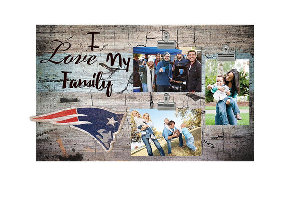 New England Patriots 0870-I Love My Family 11x19 Clip Frame