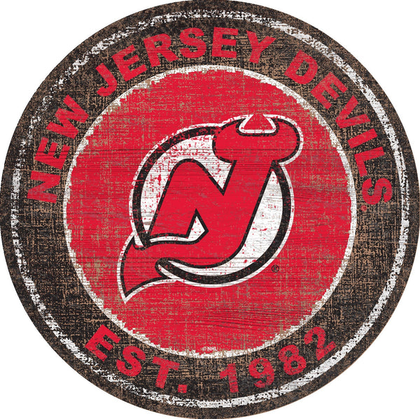New Jersey Devils 0744-Heritage Logo Round