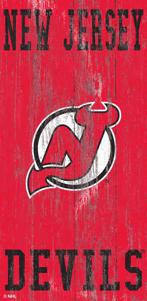 New Jersey Devils 0786-Heritage Logo w/ Team Name 6x12