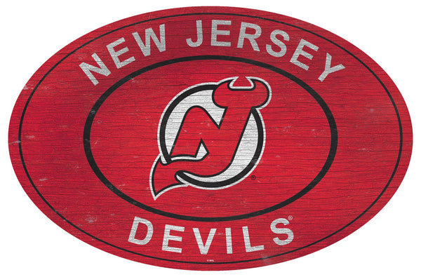 New Jersey Devils 0801-46in Heritage Logo Oval