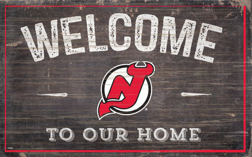 New Jersey Devils 0913-11x19 inch Welcome Sign