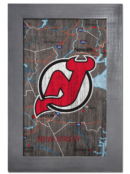 New Jersey Devils 0985-City Map 11x19