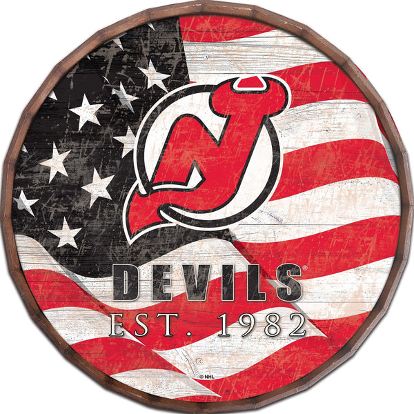 New Jersey Devils 1002-Flag Barrel Top 16"