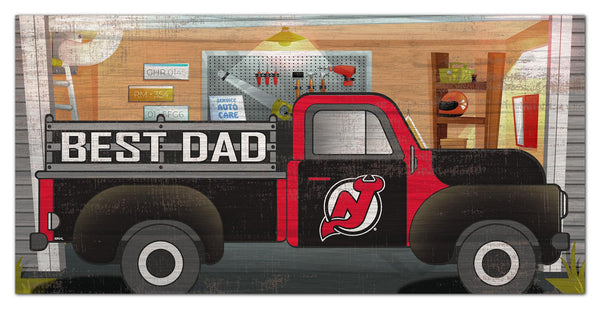 New Jersey Devils 1078-6X12 Best Dad truck sign