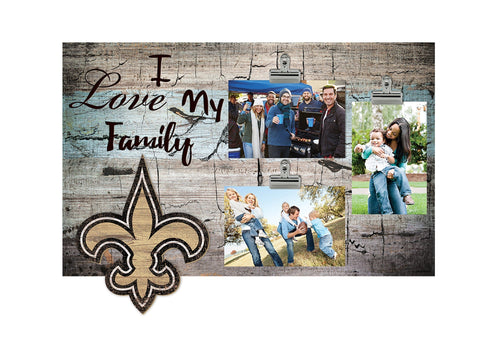 New Orleans Saints 0870-I Love My Family 11x19 Clip Frame