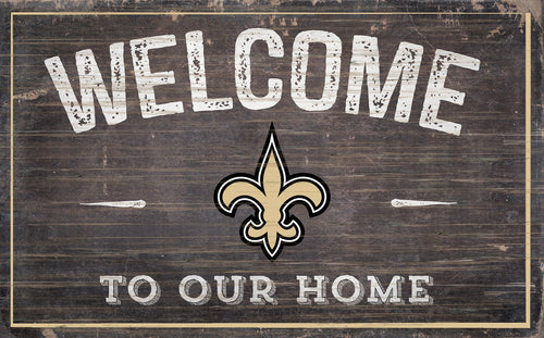 New Orleans Saints 0913-11x19 inch Welcome Sign