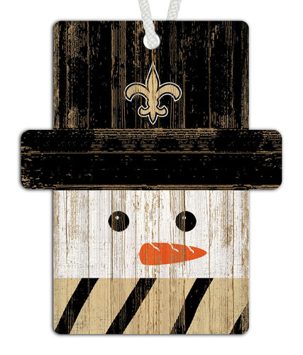 New Orleans Saints 0980-Snowman Ornament 4.5in