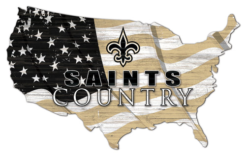 New Orleans Saints 1001-USA Shape Flag Cutout