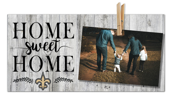 New Orleans Saints 1030-Home Sweet Home Clothespin Frame 6x12