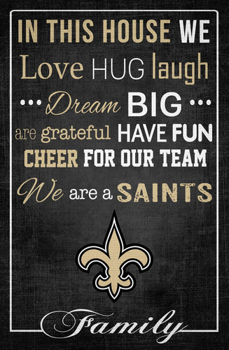 New Orleans Saints 1039-In This House 17x26