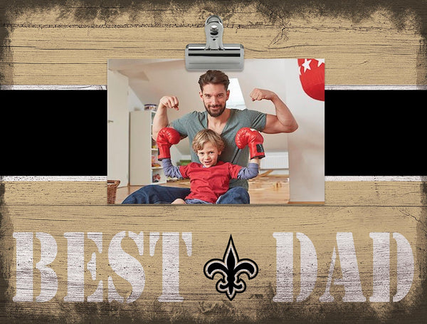 New Orleans Saints 2016-Best Dad Striped Clip Frame