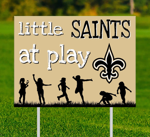New Orleans Saints 2031-18X24 Little fans at play 2 sided yard sign