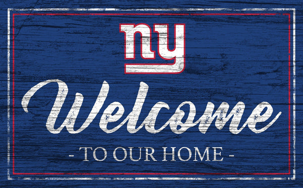 New York Giants 0977-Welcome Team Color 11x19