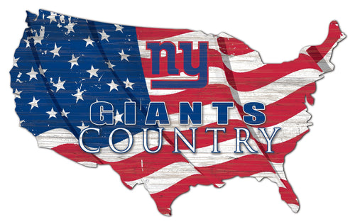New York Giants 1001-USA Shape Flag Cutout