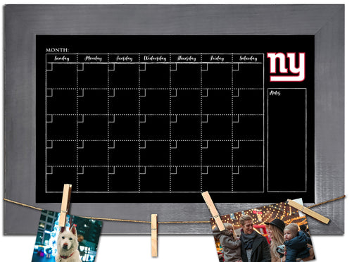 New York Giants 1014-Monthly Chalkboard with frame  & clothespins