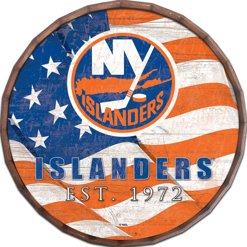 New York Islanders 1002-Flag Barrel Top 16"