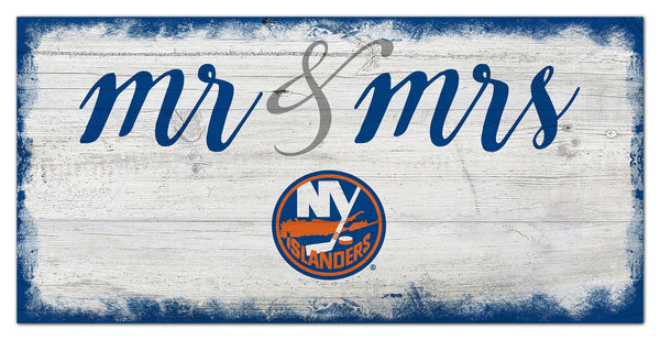 New York Islanders 1074-Script Mr & Mrs 6x12