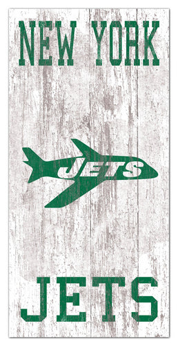 New York Jets 0786-Heritage Logo w/ Team Name 6x12