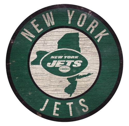 New York Jets 0866-12in Circle w/State