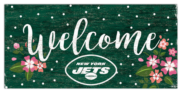 New York Jets 0964-Welcome Floral 6x12