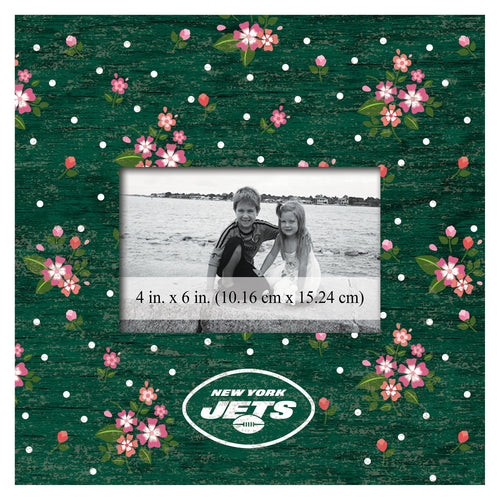 New York Jets 0965-Floral 10x10 Frame