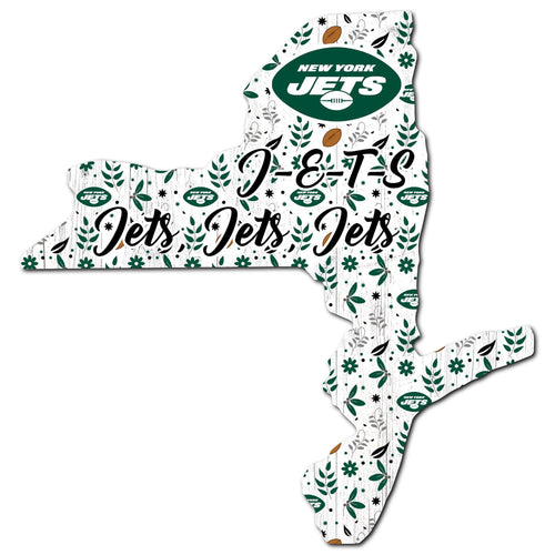 New York Jets 0974-Floral State - 12"
