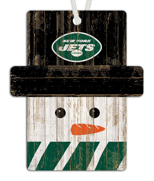 New York Jets 0980-Snowman Ornament 4.5in