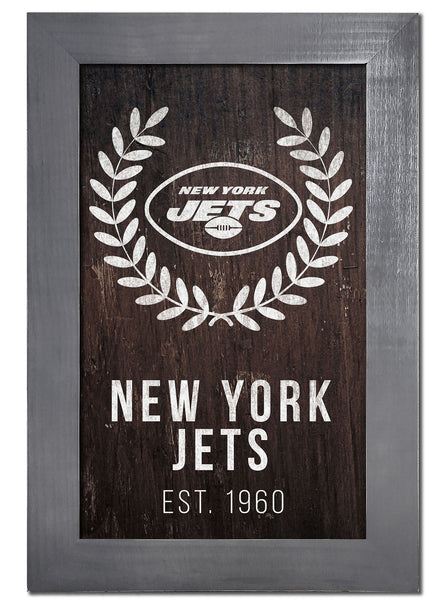 New York Jets 0986-Laurel Wreath 11x19