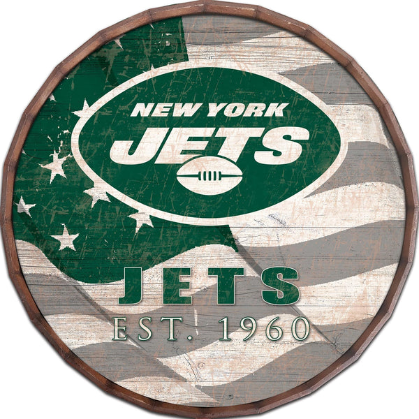 New York Jets 1002-Flag Barrel Top 16"