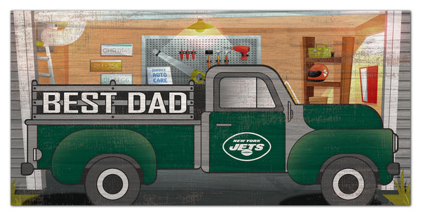 New York Jets 1078-6X12 Best Dad truck sign