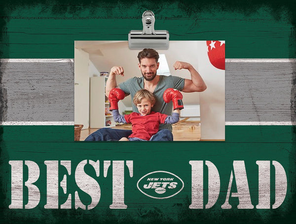 New York Jets 2016-Best Dad Striped Clip Frame