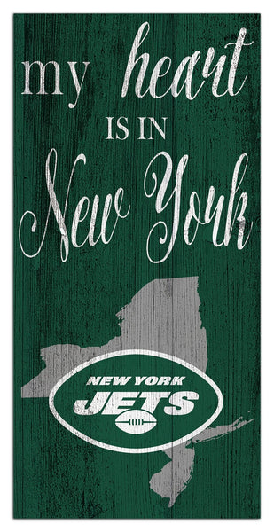 New York Jets 2029-6X12 My heart state sign