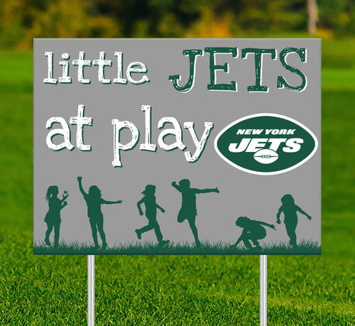 New York Jets 2031-18X24 Little fans at play 2 sided yard sign