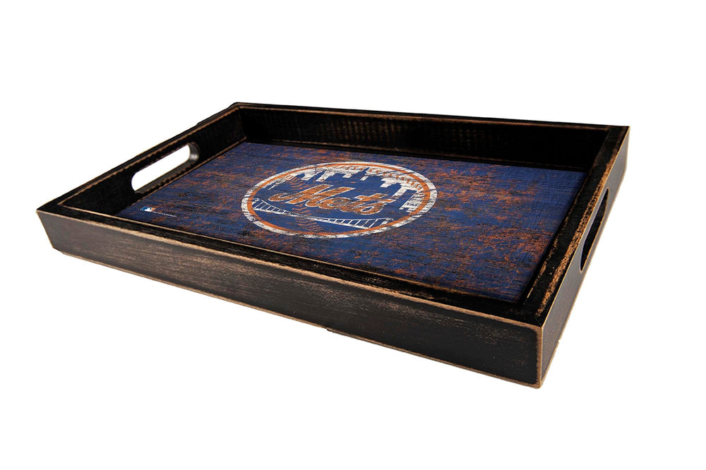 New York Mets 0760-Distressed Tray w/ Team Color