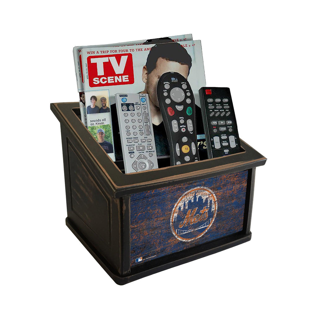 New York Mets 0764-Distressed Media Organizer w/ Team Color