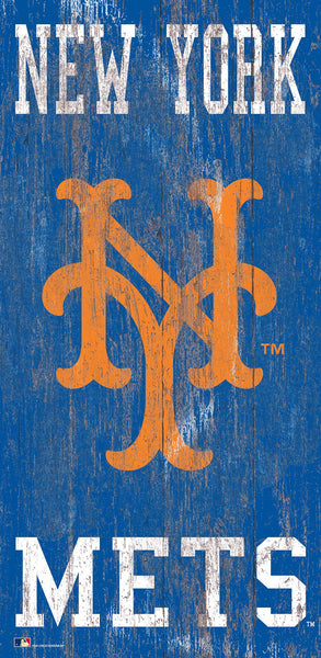 New York Mets 0786-Heritage Logo w/ Team Name 6x12