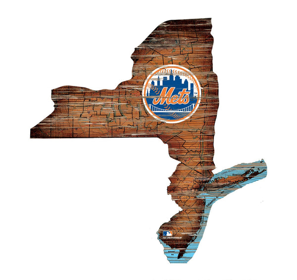 New York Mets 0894-Road Map Mini State 12in
