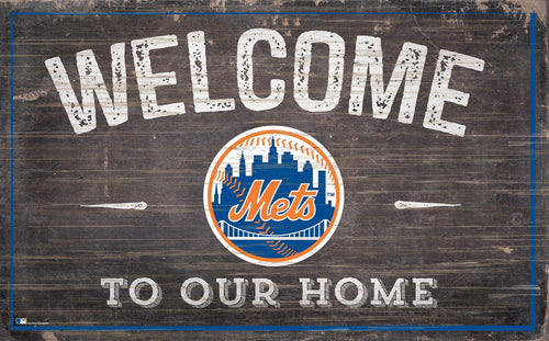 New York Mets 0913-11x19 inch Welcome Sign