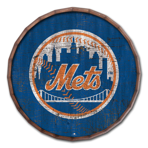 New York Mets 0939-Cracked Color Barrel Top 16"